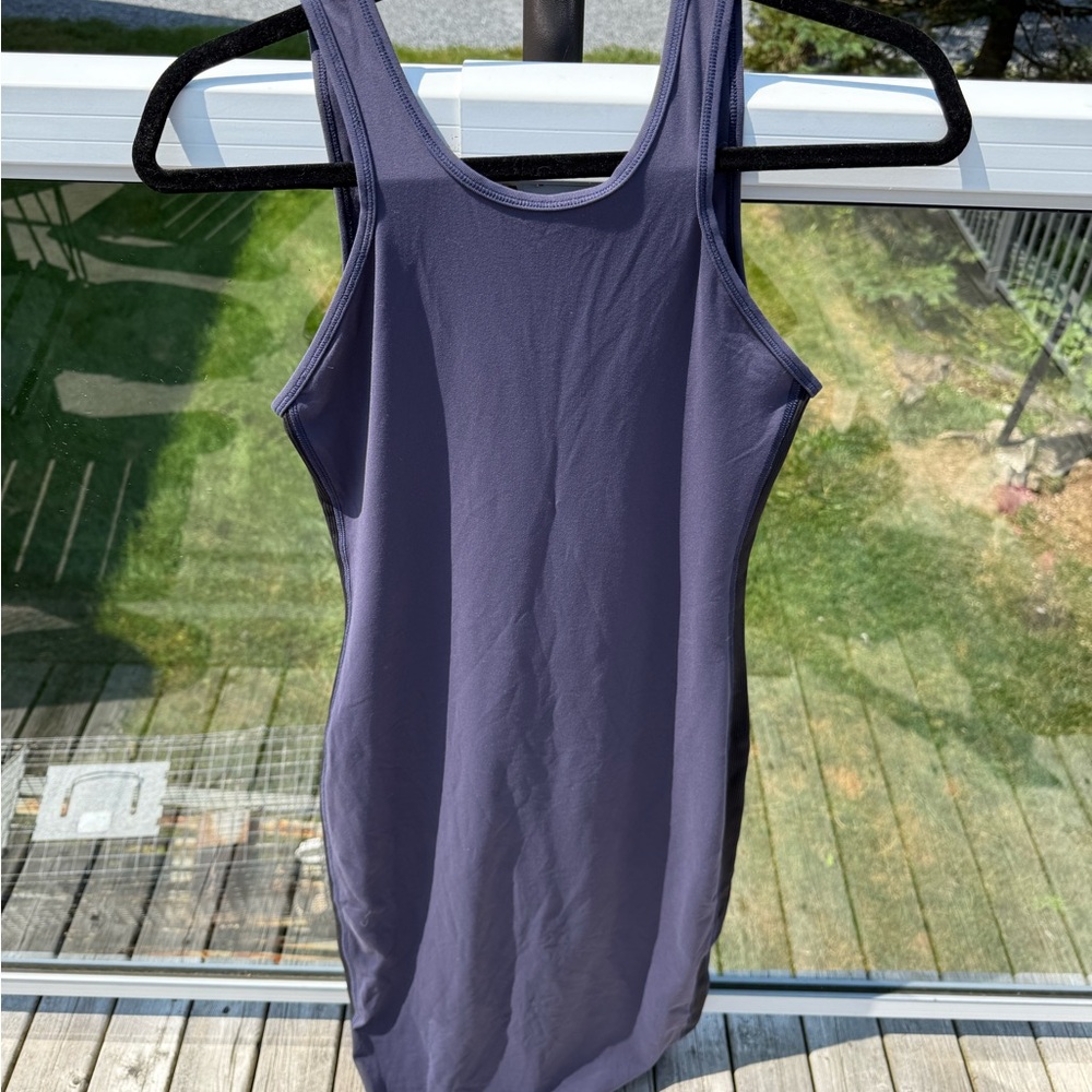 Lululemon Athletica Blue Fitted Bodysuit Midi Dress